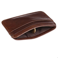 Minimalistic Leather Card Holder - Space Saving