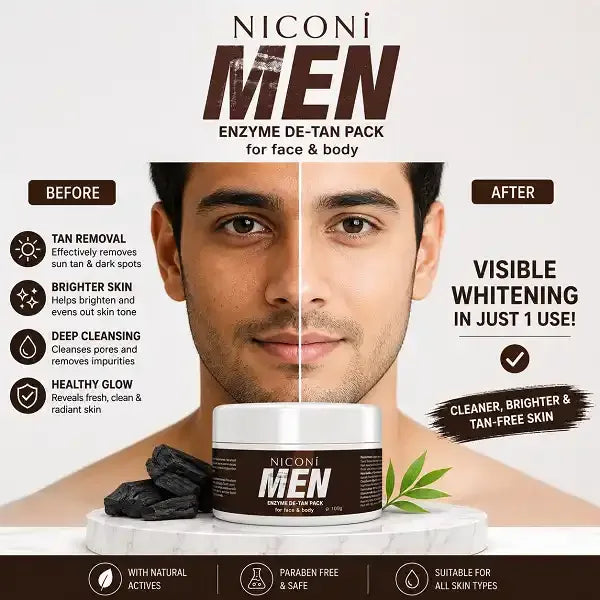 Niconi Men Enzyme De Tan Pack Cream